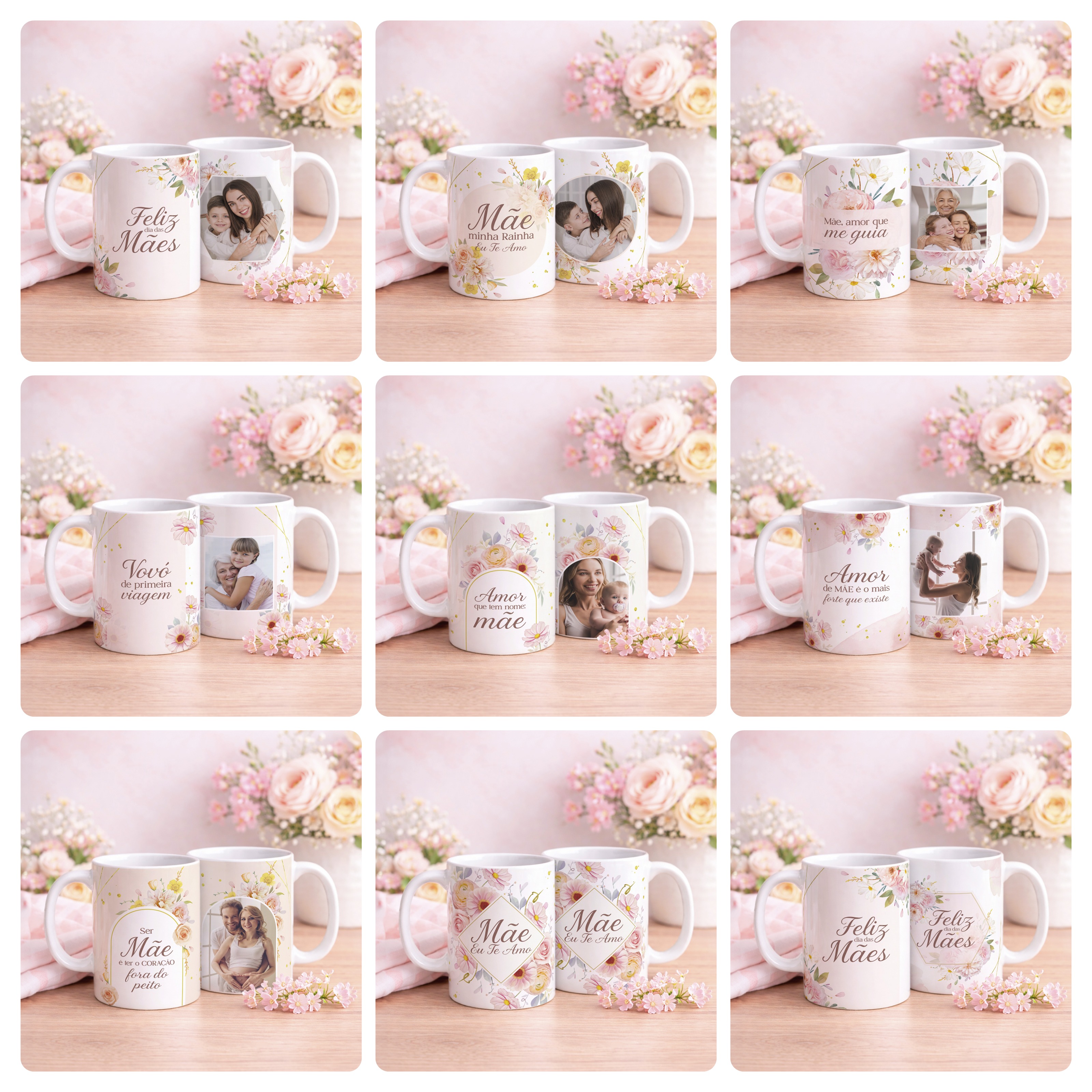 40 Artes para Caneca e Azulejo Dia das Mães Arquivo Editável  5