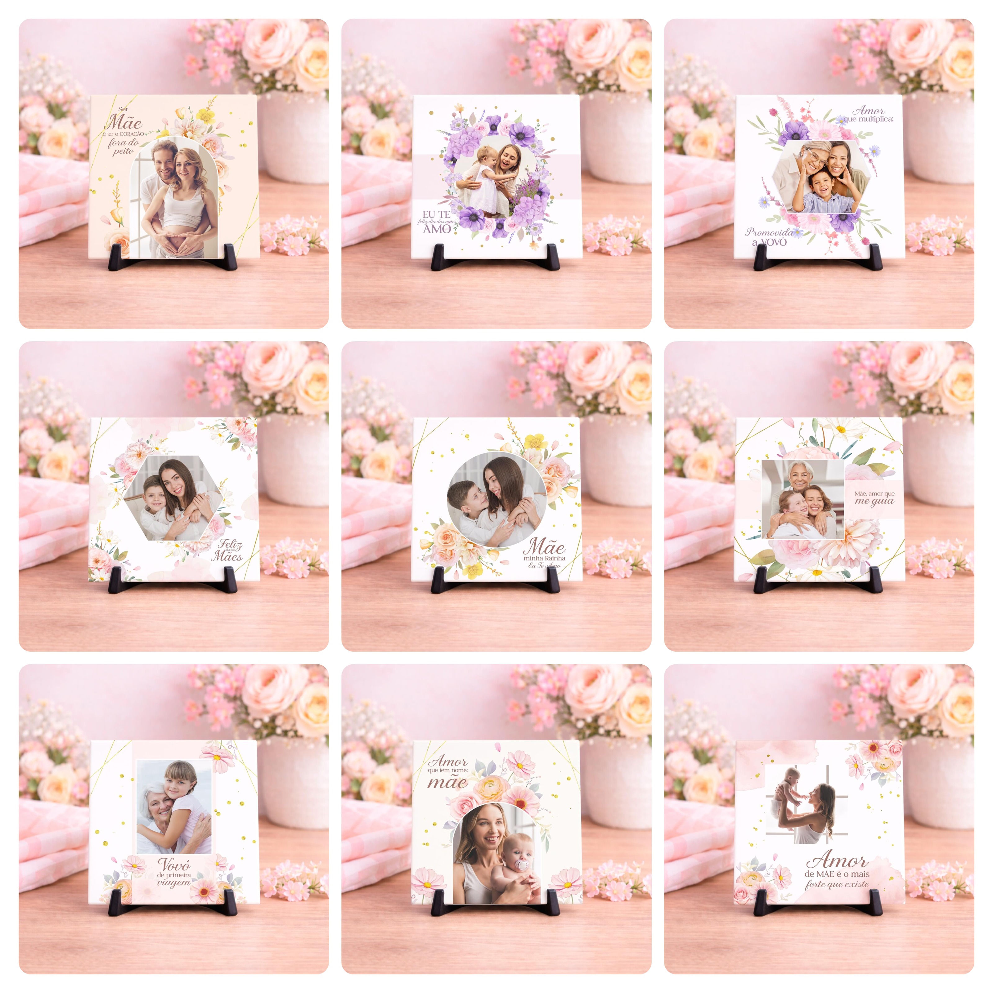 40 Artes para Caneca e Azulejo Dia das Mães Arquivo Editável  8