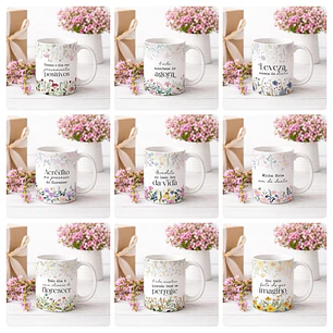 20 Artes para Caneca Frases Florescer Frases Motivacionais Arquivo Editável