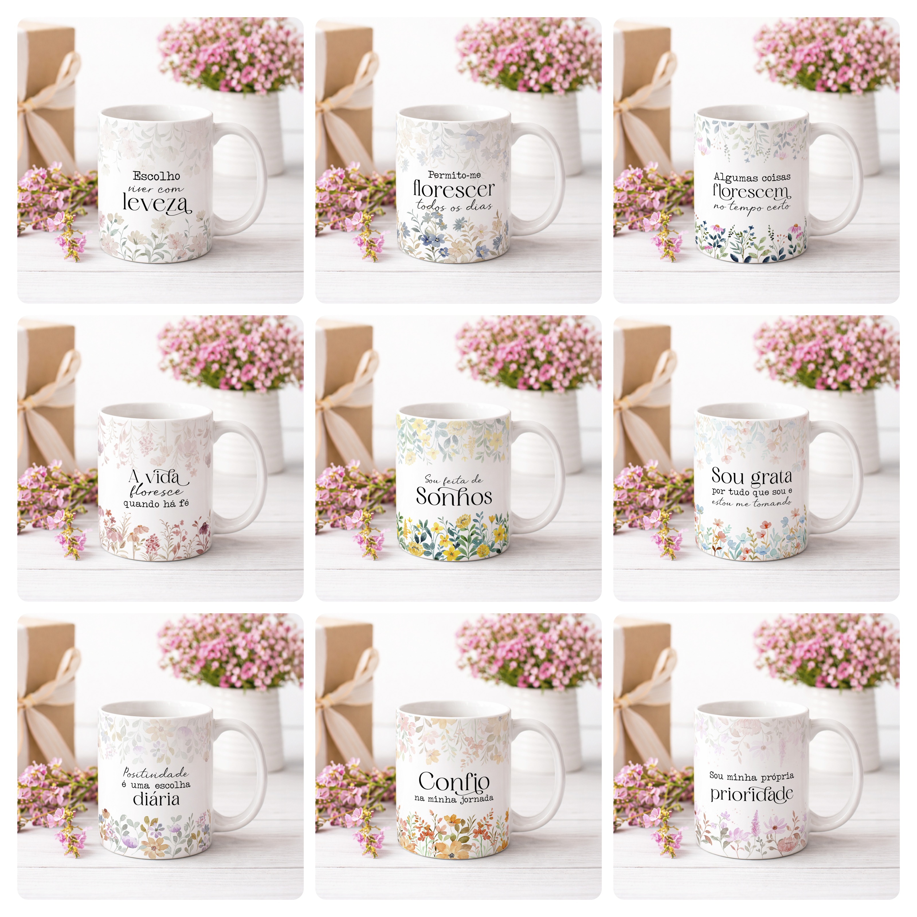 20 Artes para Caneca Frases Florescer Frases Motivacionais Arquivo Editável 2