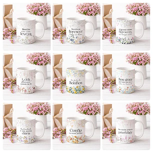 20 Artes para Caneca Frases Florescer Frases Motivacionais Arquivo Editável