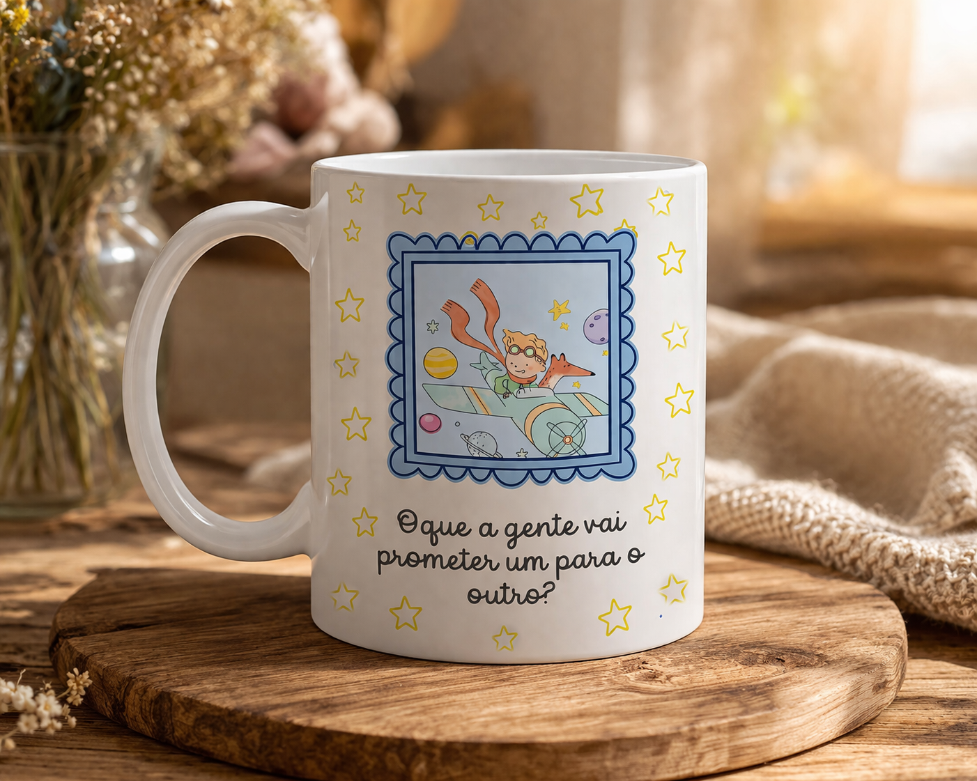 Arte para Caneca Oque a Gente vai Prometer um para o Outro? - Pequeno Principe Arquivo Editável 1