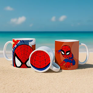 8 Artes para Caneca Bocão Super Herois Arquivo Editável