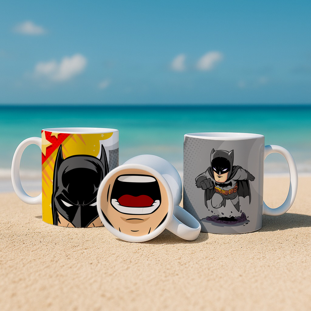 8 Artes para Caneca Bocão Super Herois Arquivo Editável 3
