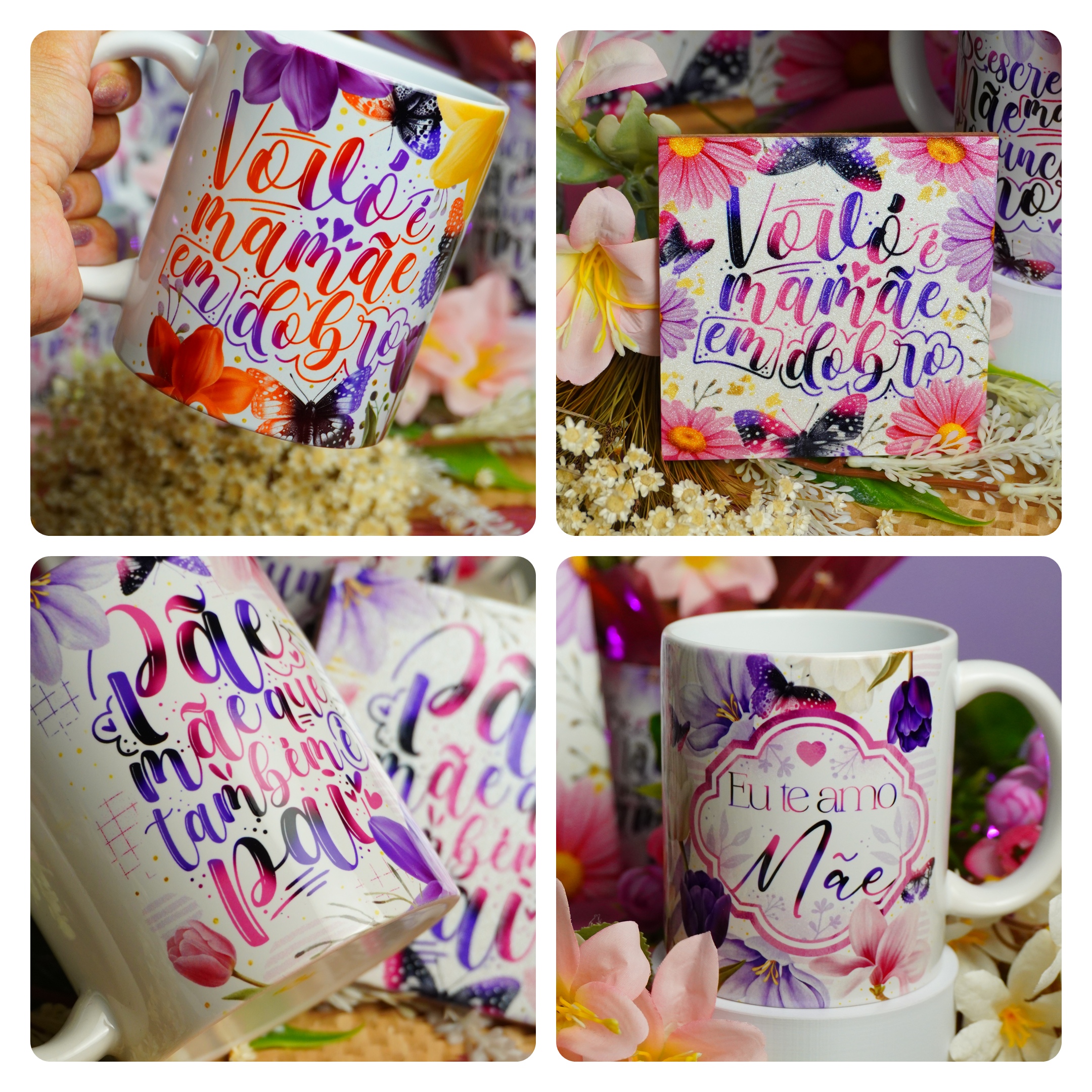 69 Artes para Caneca, Azulejo e Garrafa Dia das Mães Arquivo em Png 3