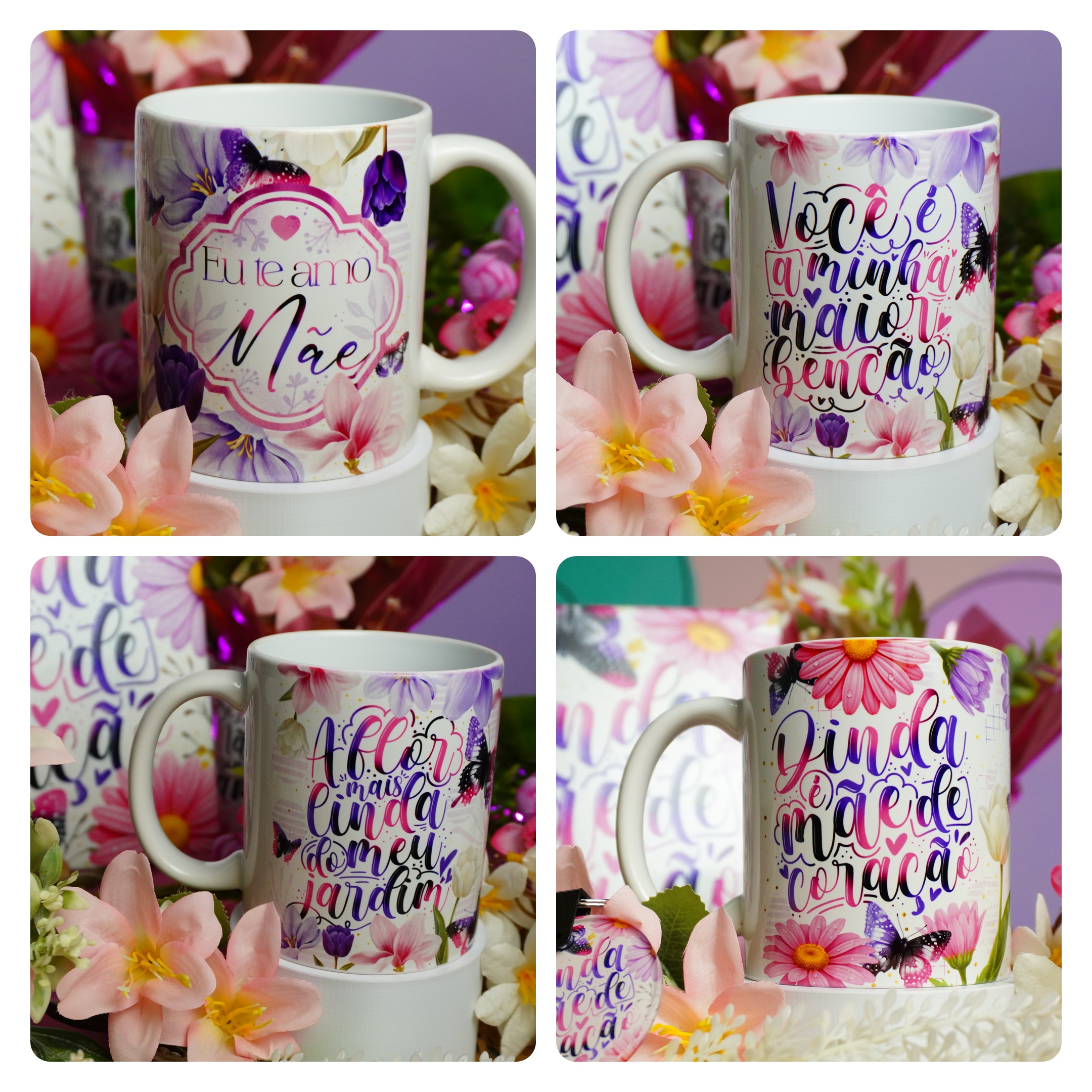 69 Artes para Caneca, Azulejo e Garrafa Dia das Mães Arquivo em Png 4