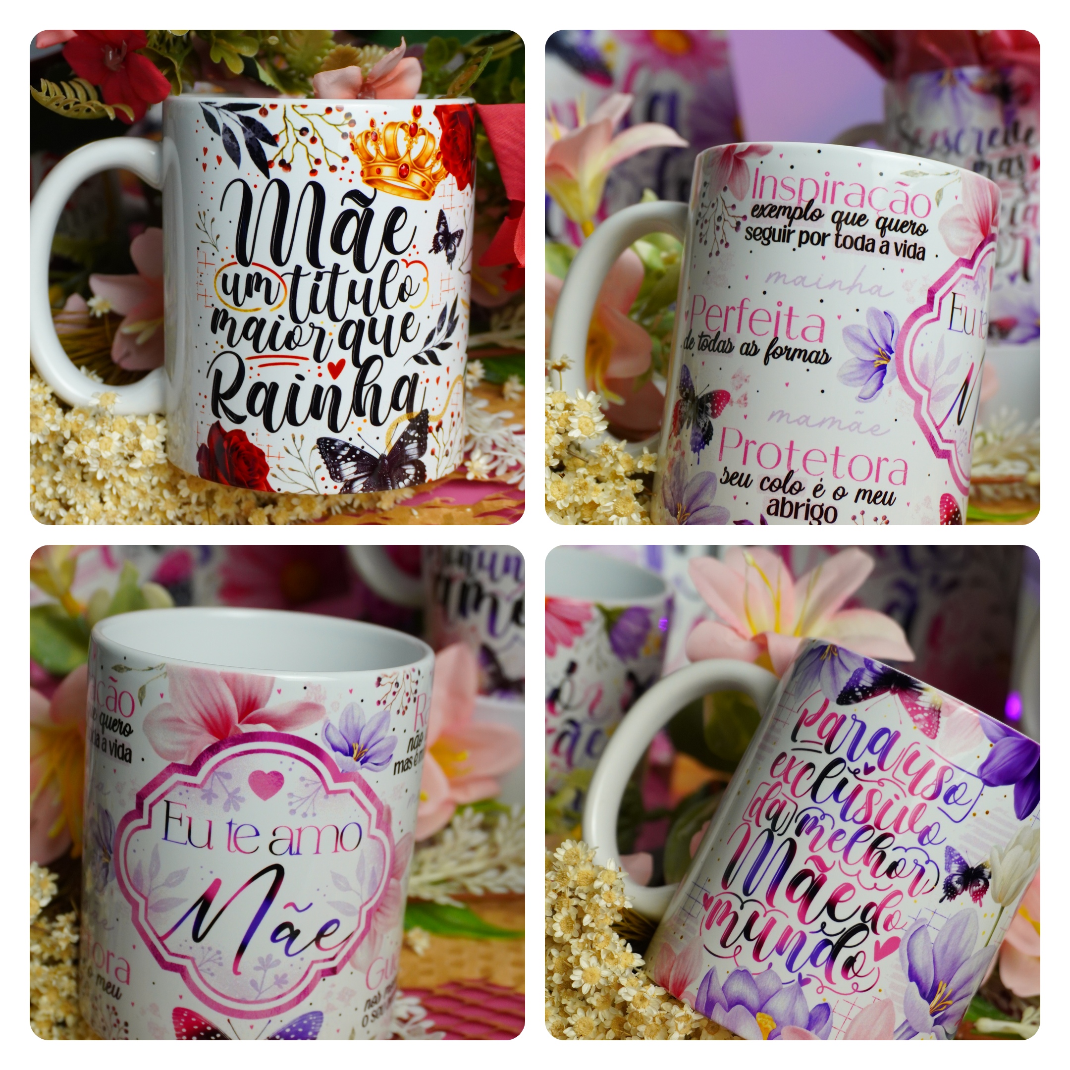 69 Artes para Caneca, Azulejo e Garrafa Dia das Mães Arquivo em Png 5