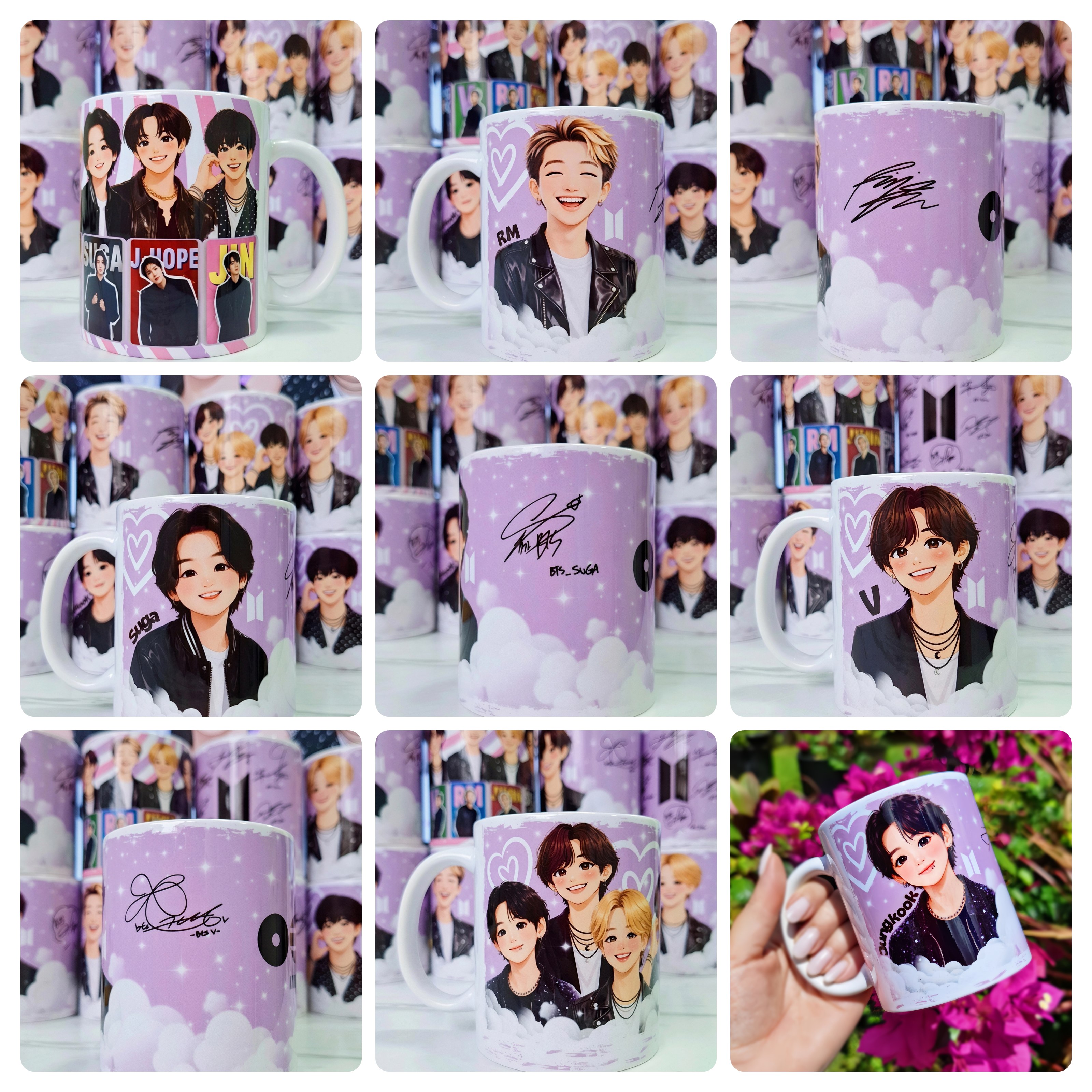 6 Artes para Caneca BTS Fãs  Arquivo em Jpg 6