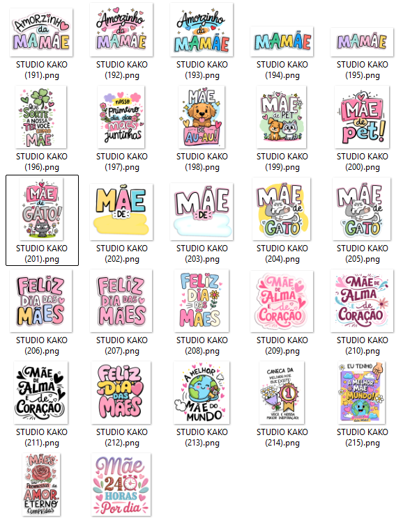 Pacote com + de 200 Frases para Dia Das Mães em Png  11
