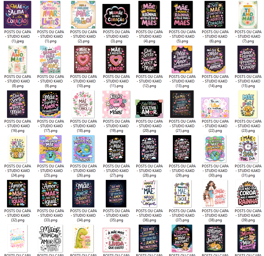 Pacote com + de 200 Frases para Dia Das Mães em Png  14