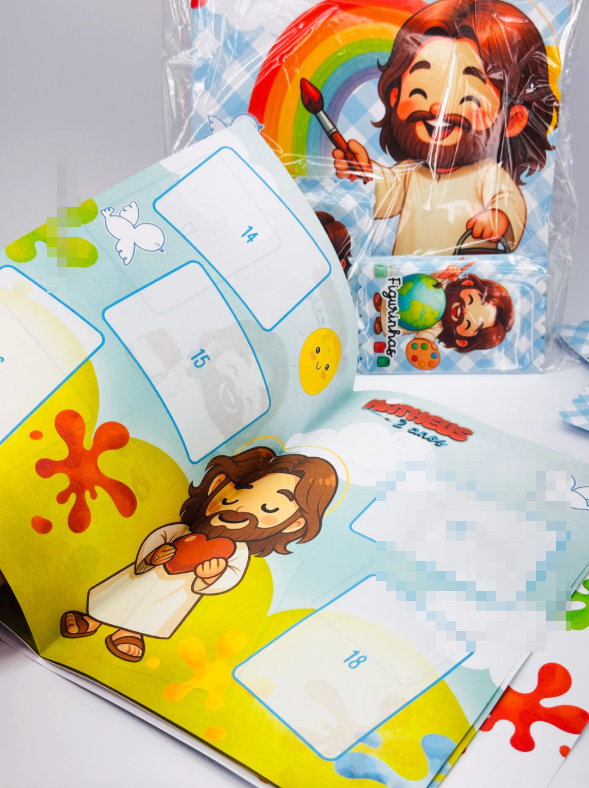 Arquivo Álbum de Figurinhas Jesus O maior Pintor do Mundo Cristão Infantil Arquivo em Pdf 1