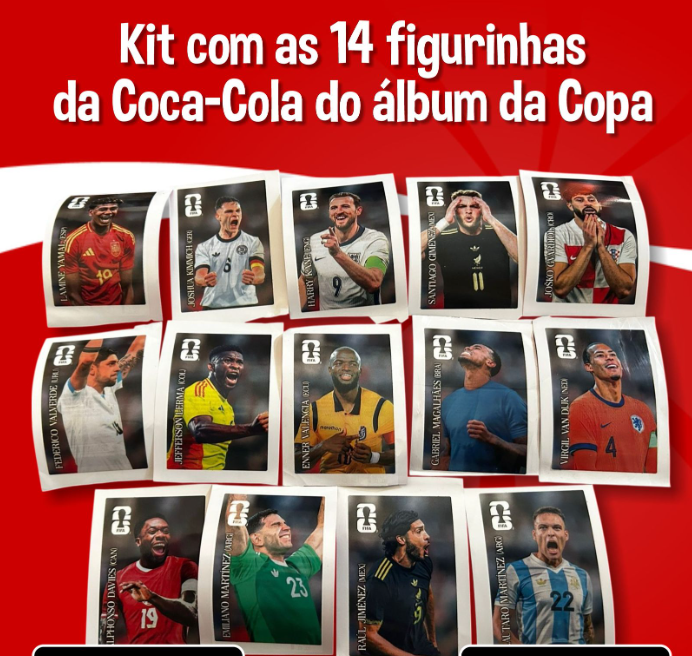 Figurinhas Coca-Cola Copa 2026 Grátis – Baixe as 14 Extras em PDF 1