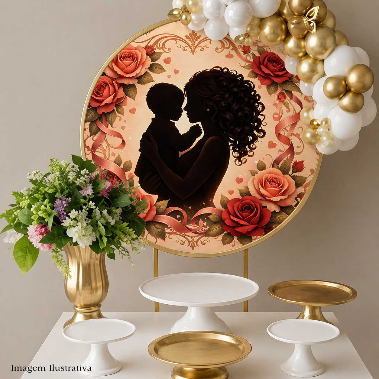 12 Artes para Painel Decoração Dia das Mães Arquivo em Jpg  3