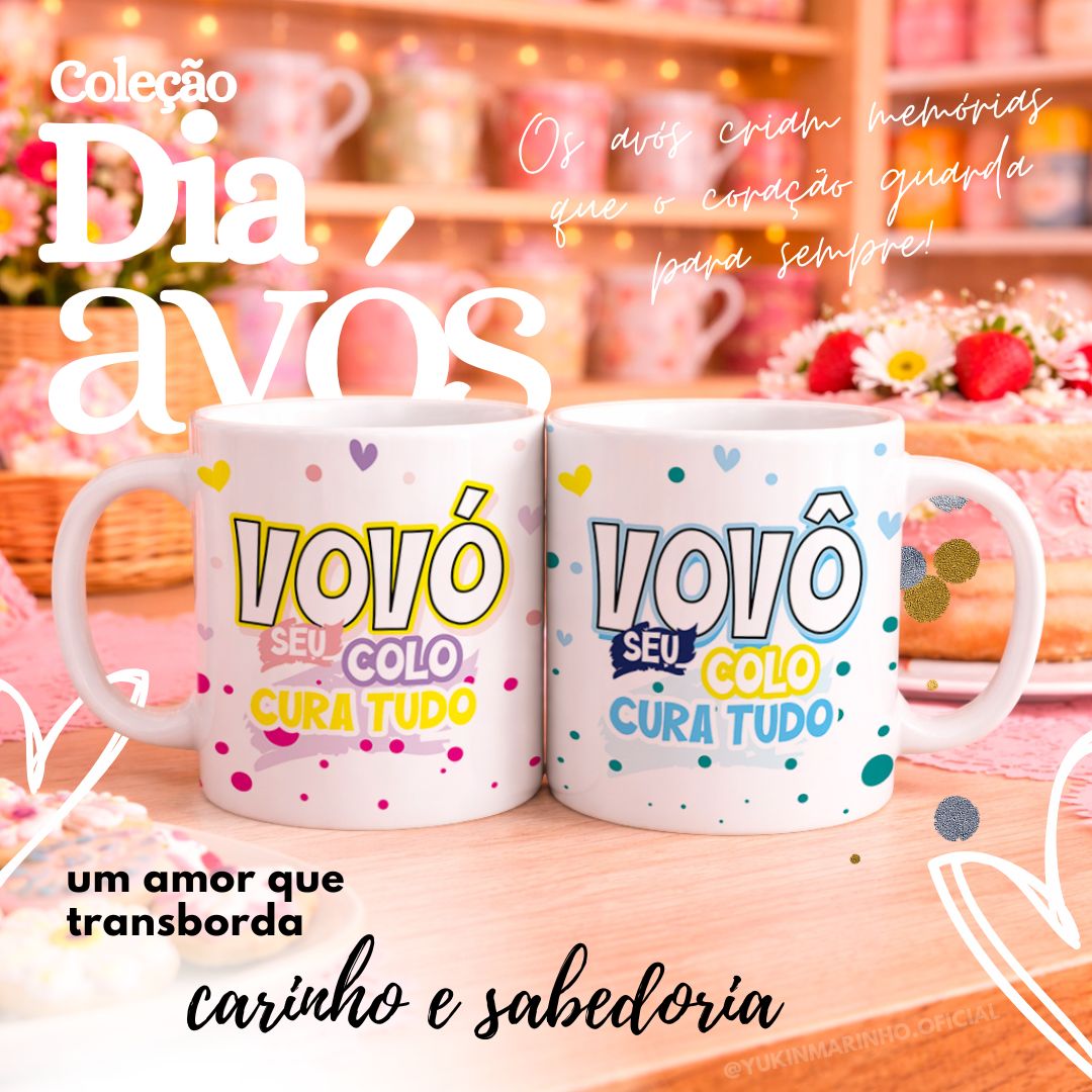 9 Artes para Caneca Dia dos Avós Arquivo Editável  1