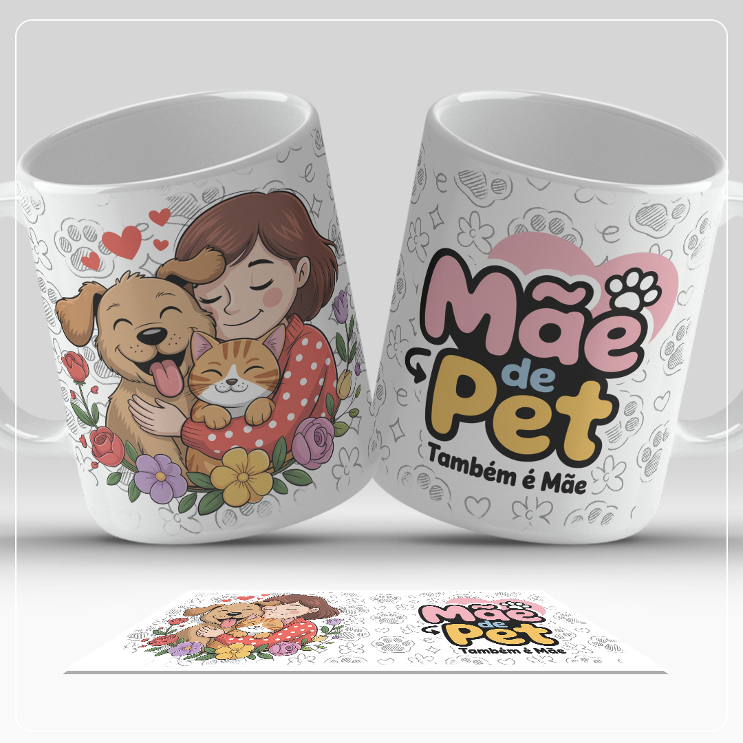 5 Artes para Caneca Mãe de Pet Arquivo em Jpg 5