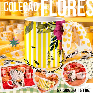 5 Artes para Caneca e Xícara Flores Do Meu Jardim Arquivo Editável