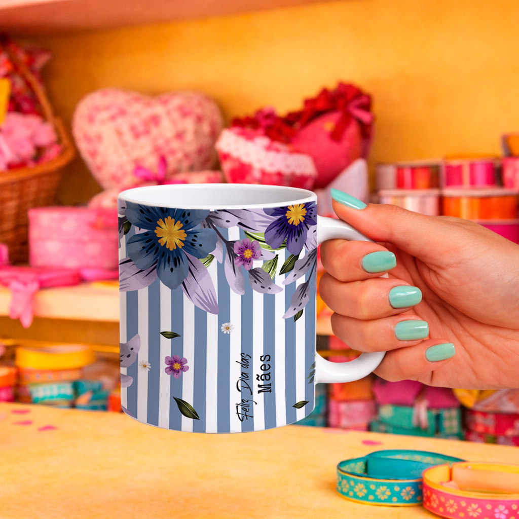 5 Artes para Caneca e Xícara Flores Do Meu Jardim Arquivo Editável 5