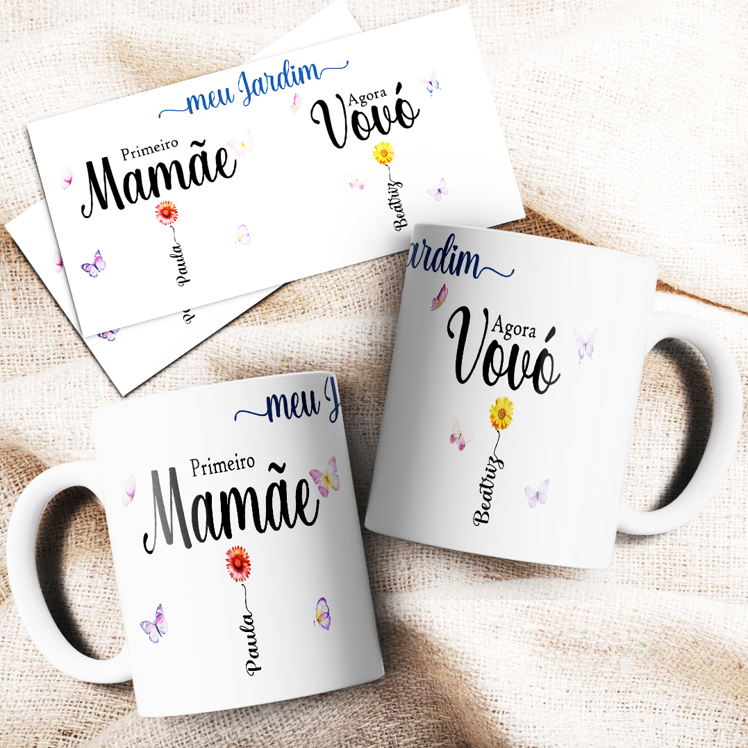 4 Artes para Caneca Jardim Vovó Arquivo Editável  1