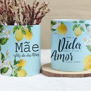 4 Artes para Caneca Dia das Mães Floral Arquivo Editável