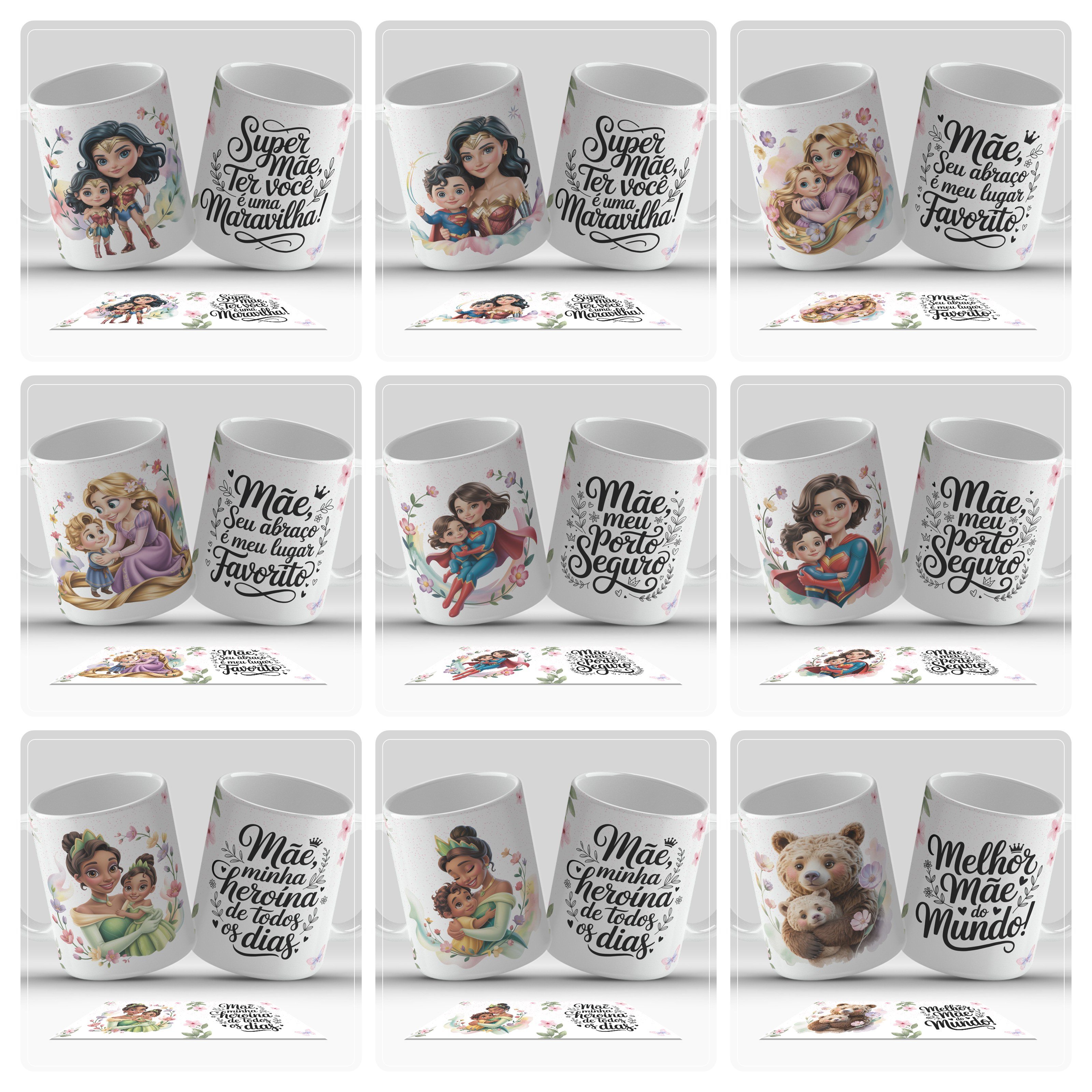 26 Artes para Caneca Mães e filhos Dia das mães Arquivo em Jpg 3