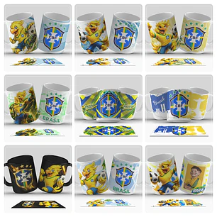 20 Artes para Caneca e Copo Chopp Brasil Copa do Mundo 2026 Arquivo em Jpg 