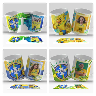 20 Artes para Caneca e Copo Chopp Brasil Copa do Mundo 2026 Arquivo em Jpg 