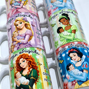 15 Artes para Caneca Dia das Mães Mãe, Obrigada... Princesas Arquivo em Jpg