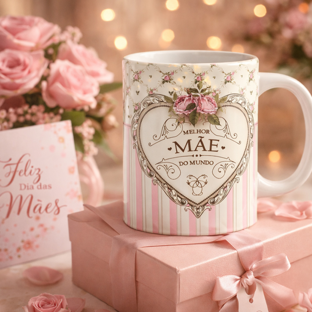 Artes para Caneca Dia das Mães com e sem foto em Png  2