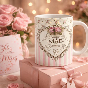 Artes para Caneca Dia das Mães com e sem foto em Png 