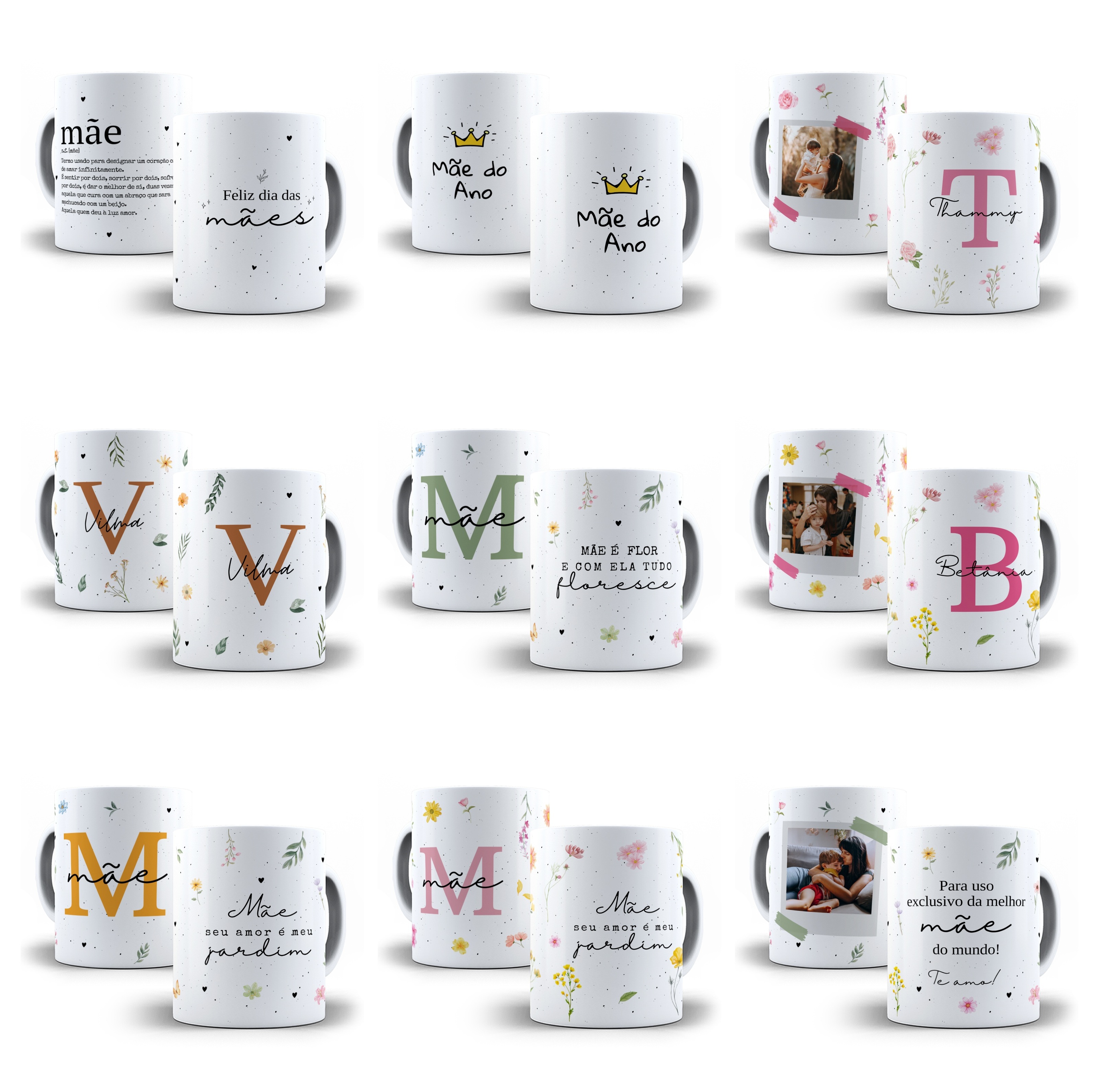 20 Artes para Caneca, Caixa e Azulejo Dia das Mães Arquivos Editáveis 6