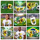 17 Artes para Caneca Camisa e Copo Sublimação Copa do Mundo Brasil Capivara Arquivo em Png - Miniatura 2