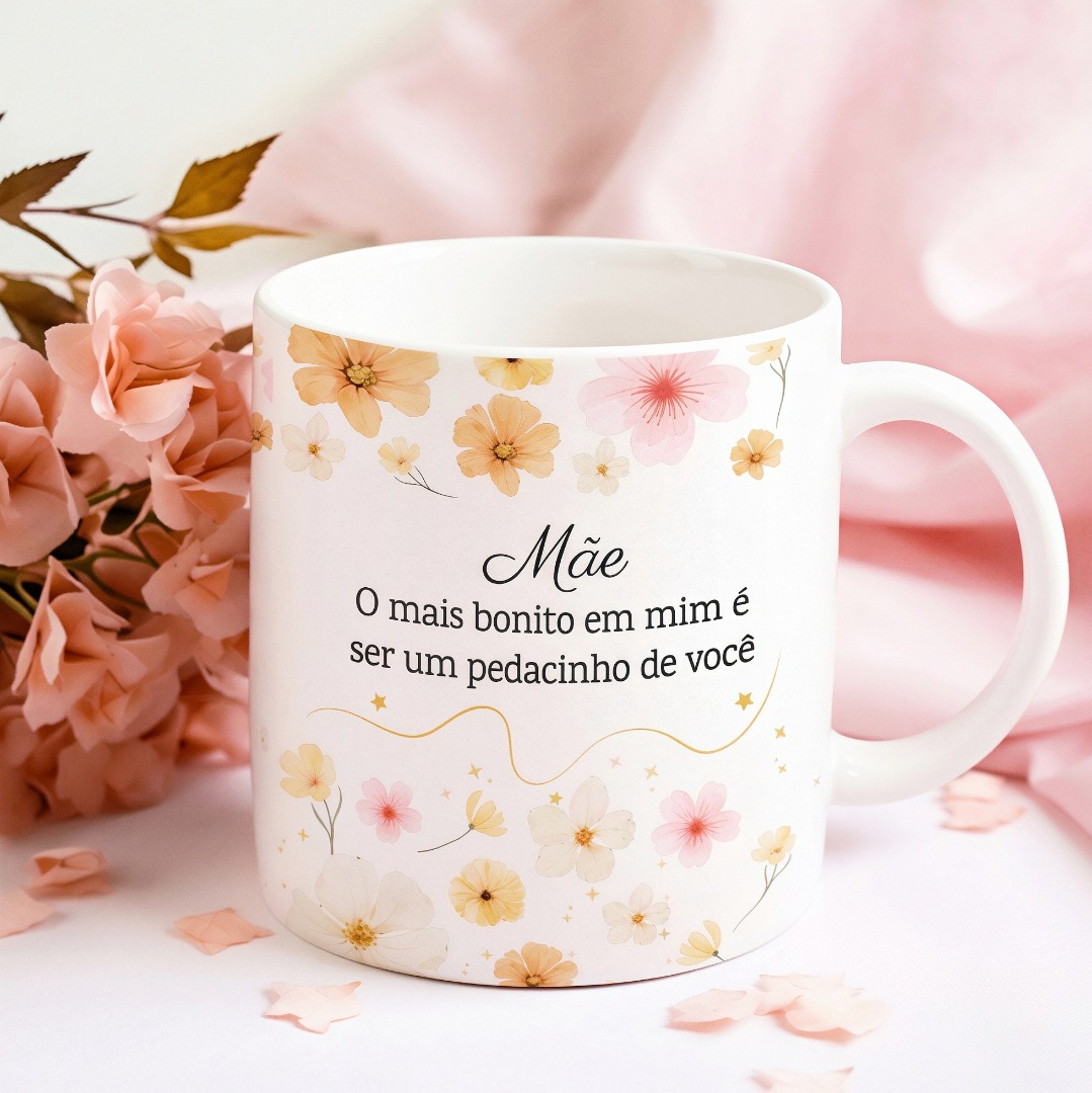 Artes para Caneca Mãe, o mais bonito em mim é ser um pedacinho de você em Png 1