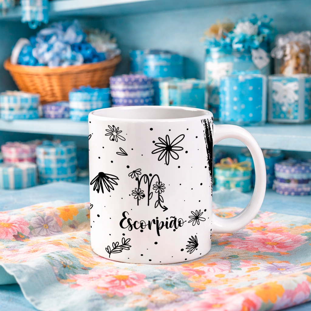 12 Artes para Caneca Signos Arquivo Editável  9