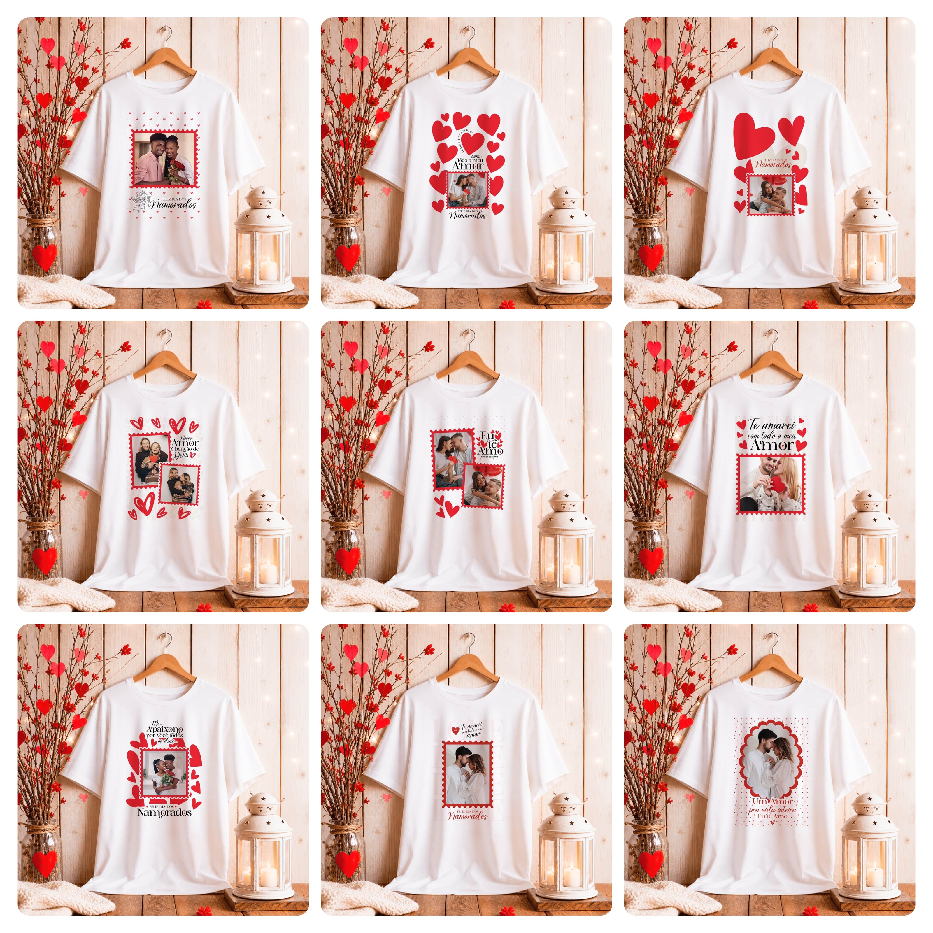 16 Artes para Camisa Dia dos Namorados Com Foto Arquivo Editável 1
