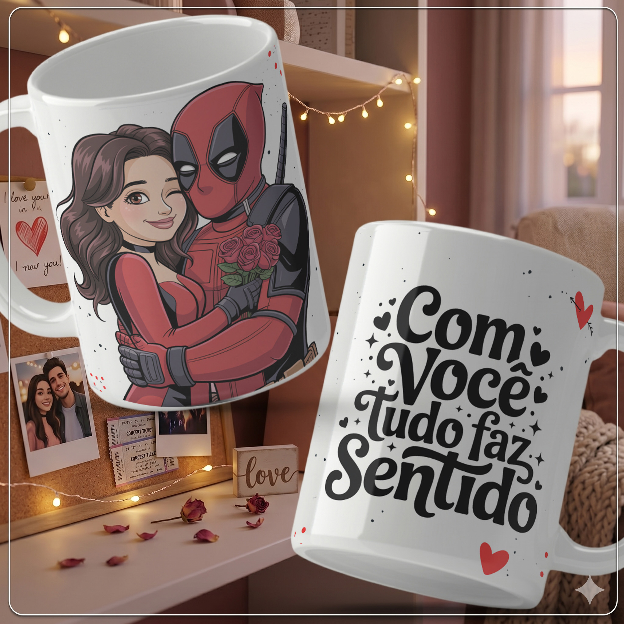 15 Artes para Caneca Dia dos Namorados Personagens Arquivo em Png  4