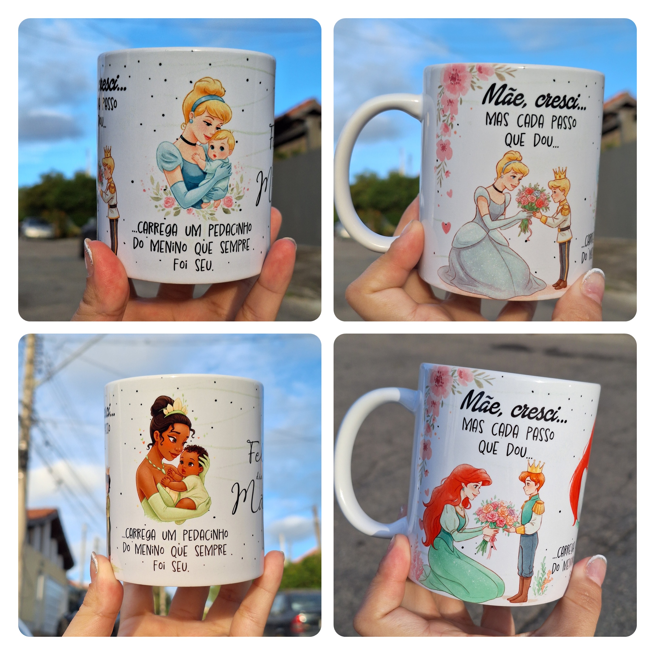 30 Artes para Caneca Mãe, Cresci... Meninos e Meninas Princesas Arquivo em Jpg  2