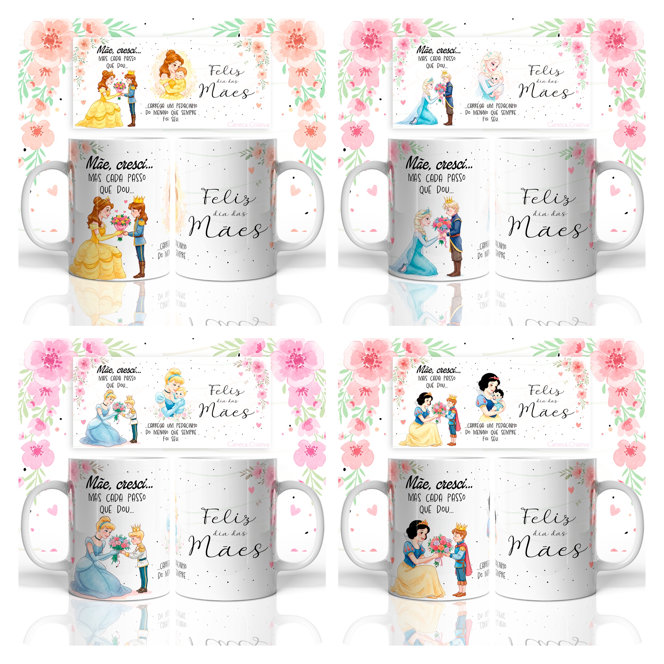 30 Artes para Caneca Mãe, Cresci... Meninos e Meninas Princesas Arquivo em Jpg  10