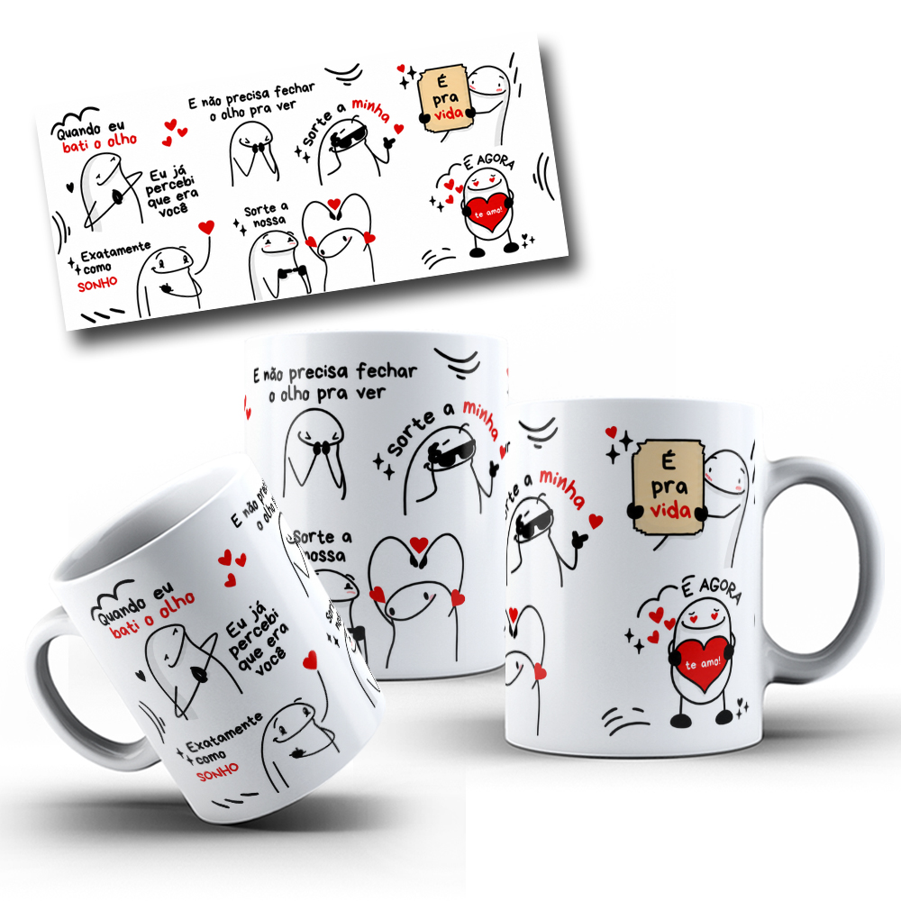 Arte Caneca Quando eu bati o olho, Eu já percebi que era você, Exatamente como sonho Arquivo em Jpg 1