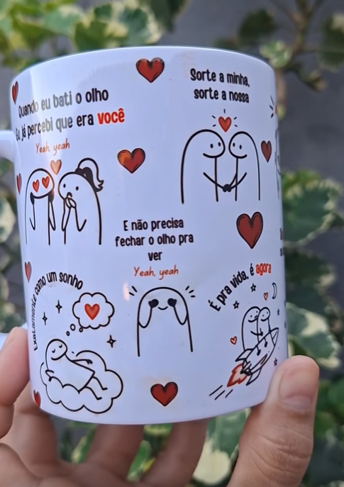 Arte Caneca Quando eu bati o olho, eu já percebi que era você, exatamente como um sonho - Sorte a nossa Arquivo em Pdf  2
