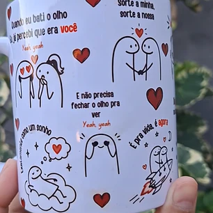 Arte Caneca Quando eu bati o olho, eu já percebi que era você, exatamente como um sonho - Sorte a nossa Arquivo em Pdf 