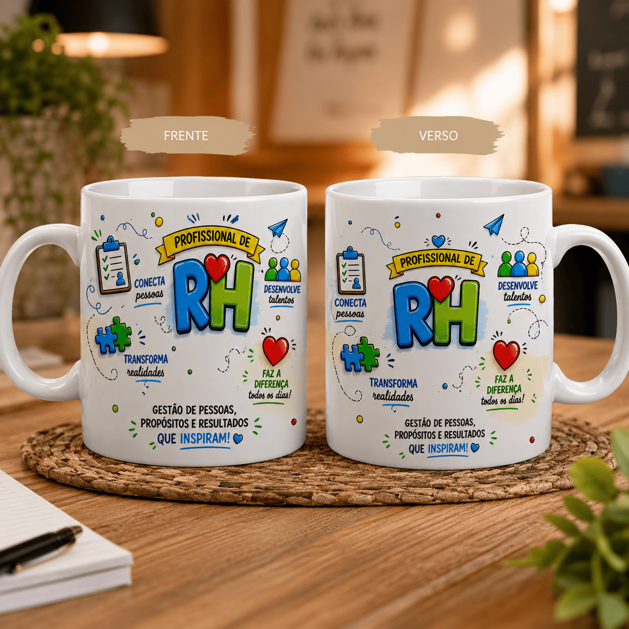 6 Artes para Caneca, Camisa Capa Profissional de Recursos Humanos Arquivo em Png  5