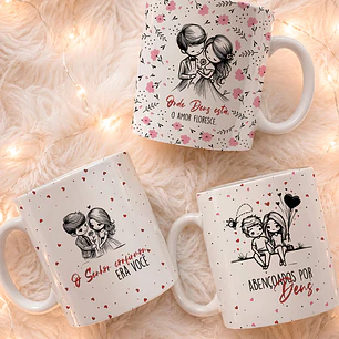 11 Artes para Caneca Dia dos Namorados Arquivo Editável 