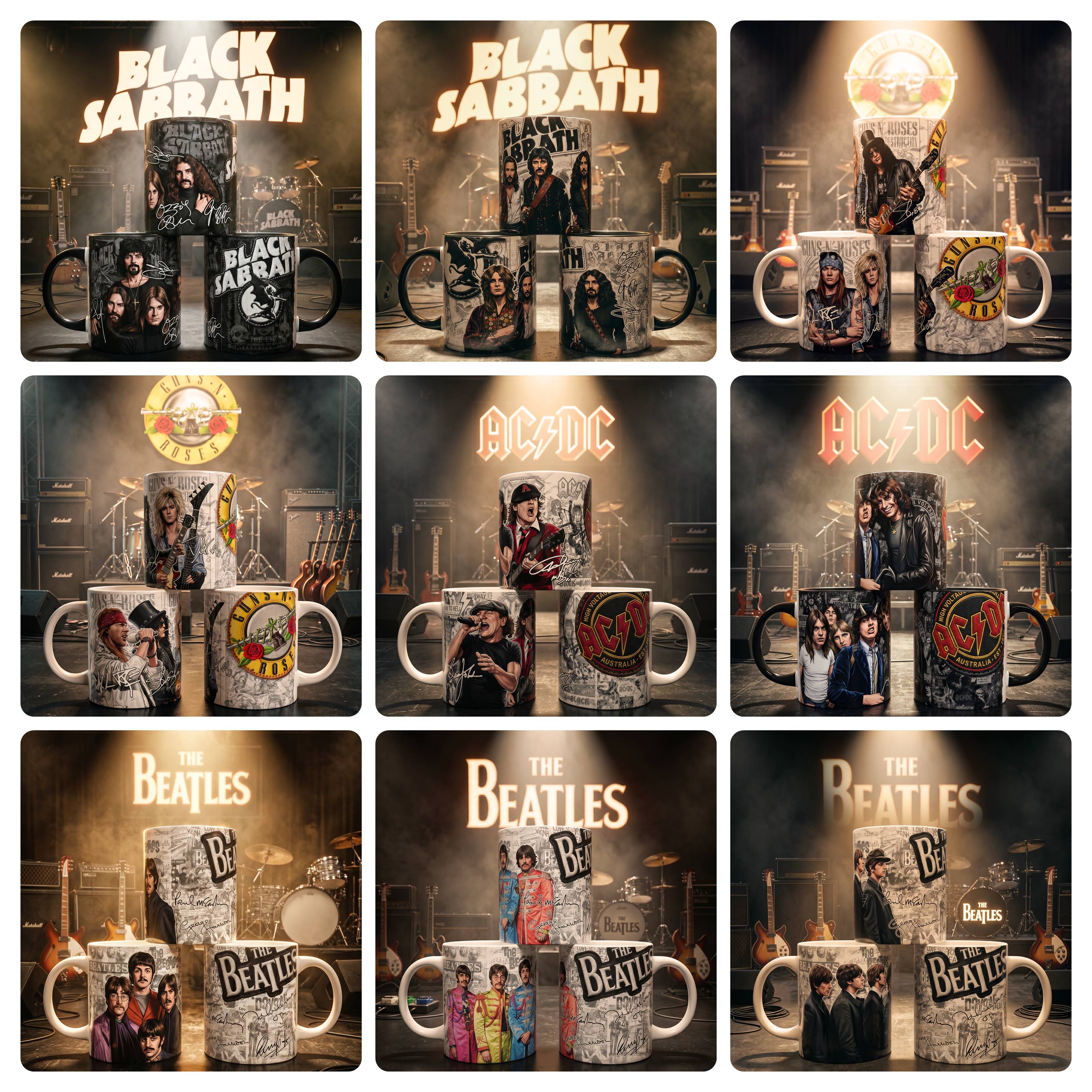 21 Artes para Caneca Rockstars Vol. 1 Arquivo em Jpg 1