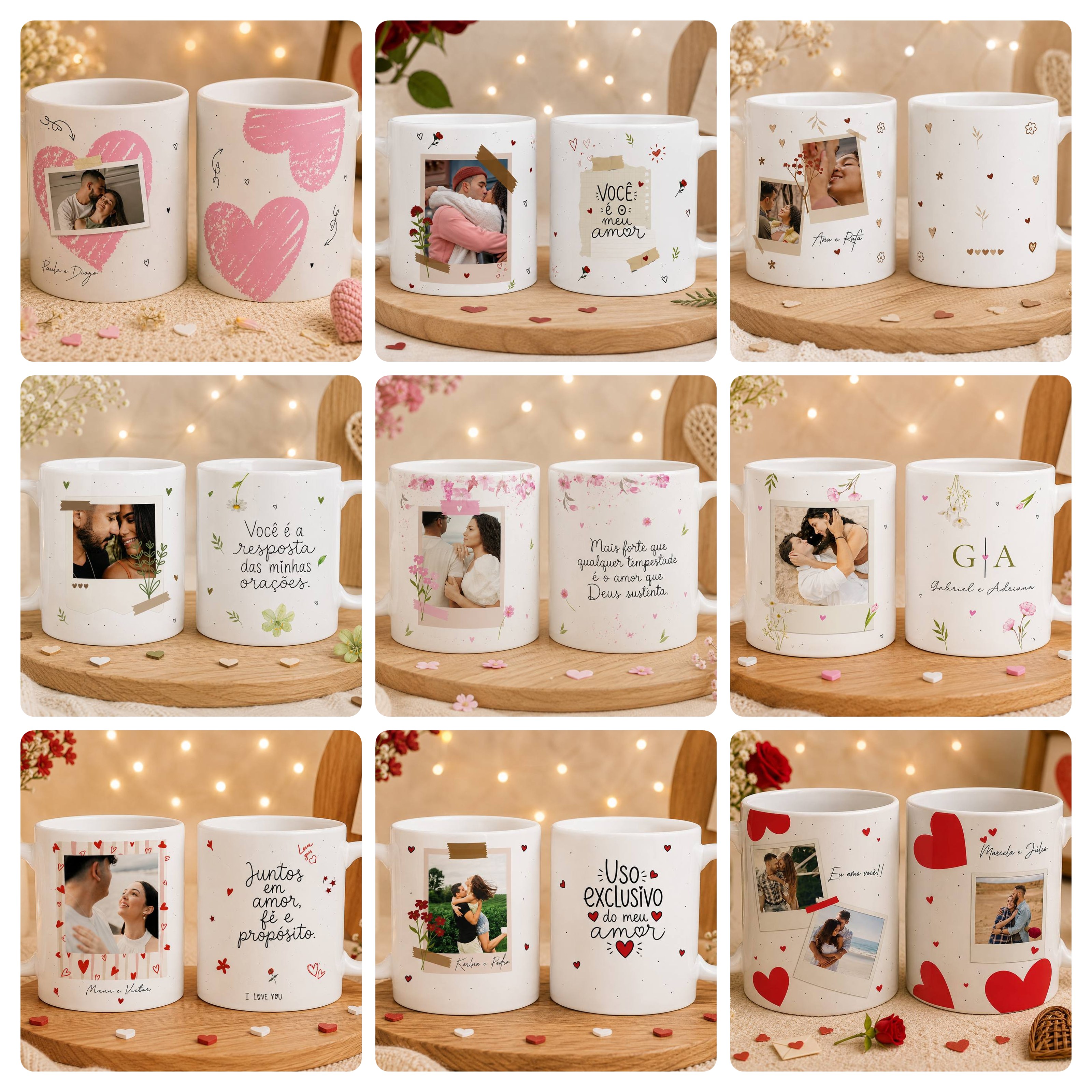 47 Artes para Caneca Dia dos Namorados Arquivos Editáveis em Canva 2