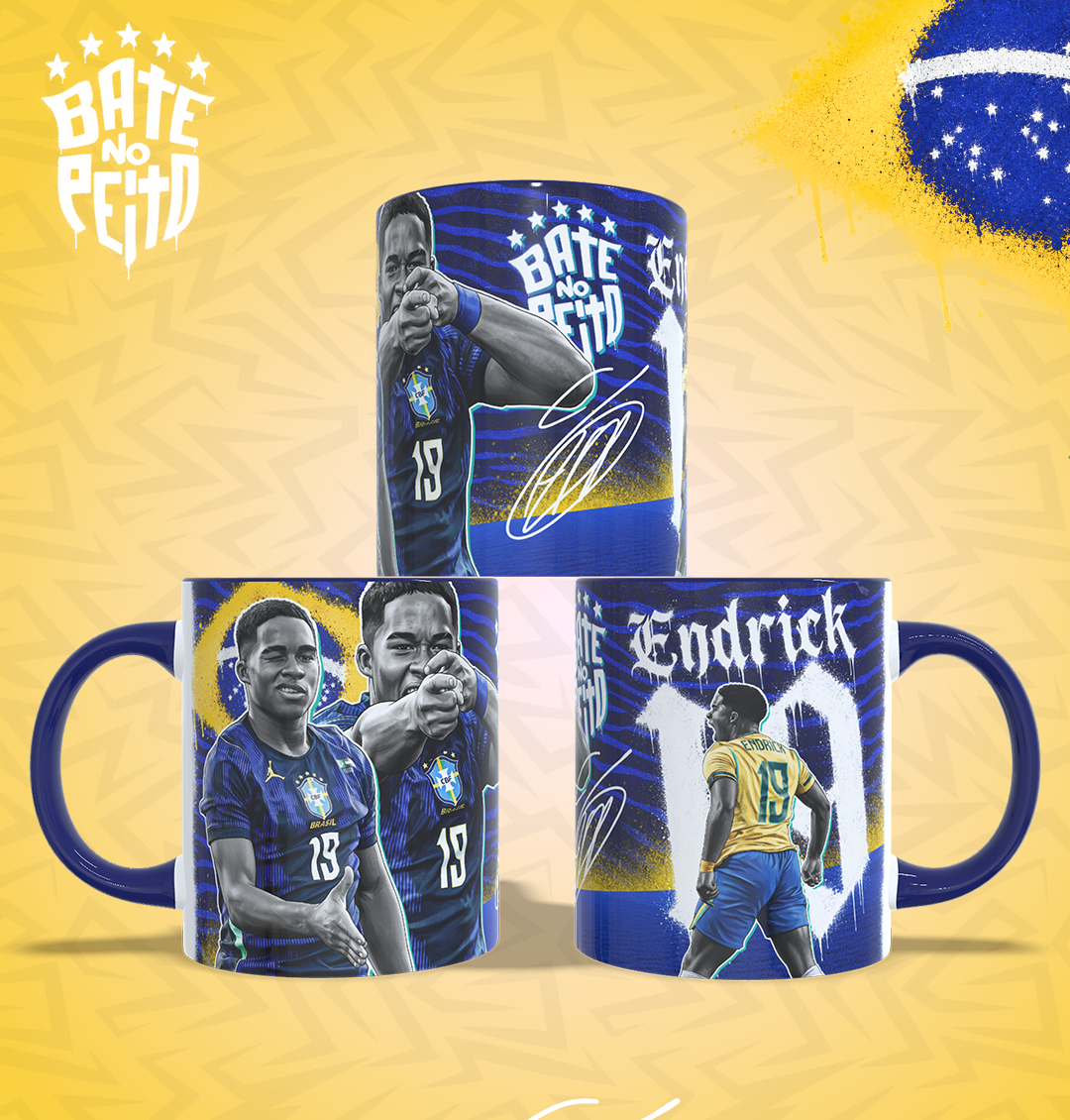 3 Artes para Caneca Endrick Copa Brasil Arquivo em Jpg 1