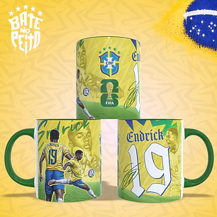 3 Artes para Caneca Endrick Copa Brasil Arquivo em Jpg
