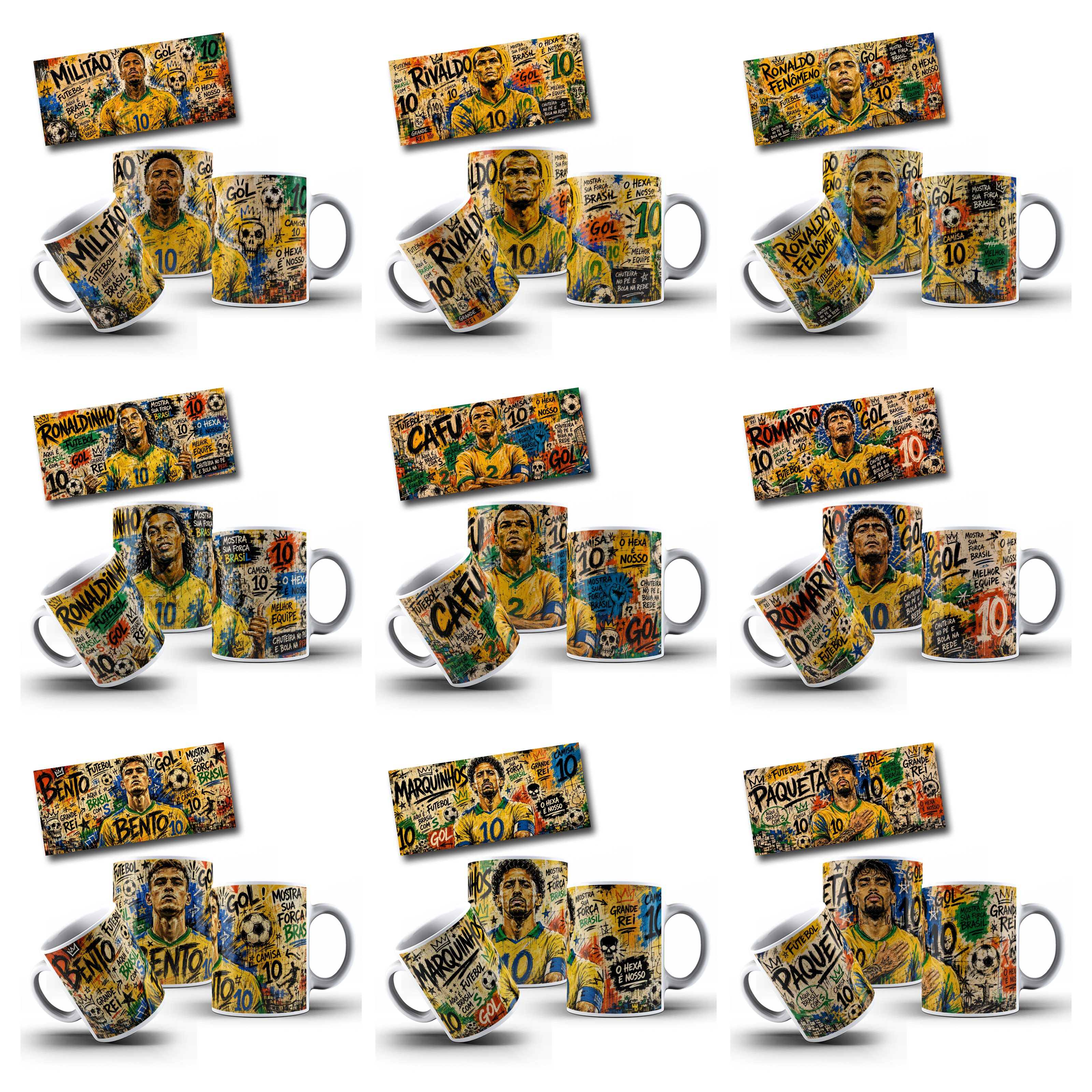 62 Artes para Caneca Copa Street Urbano Brasil Copa do Mundo Arquivo em Jpg 3