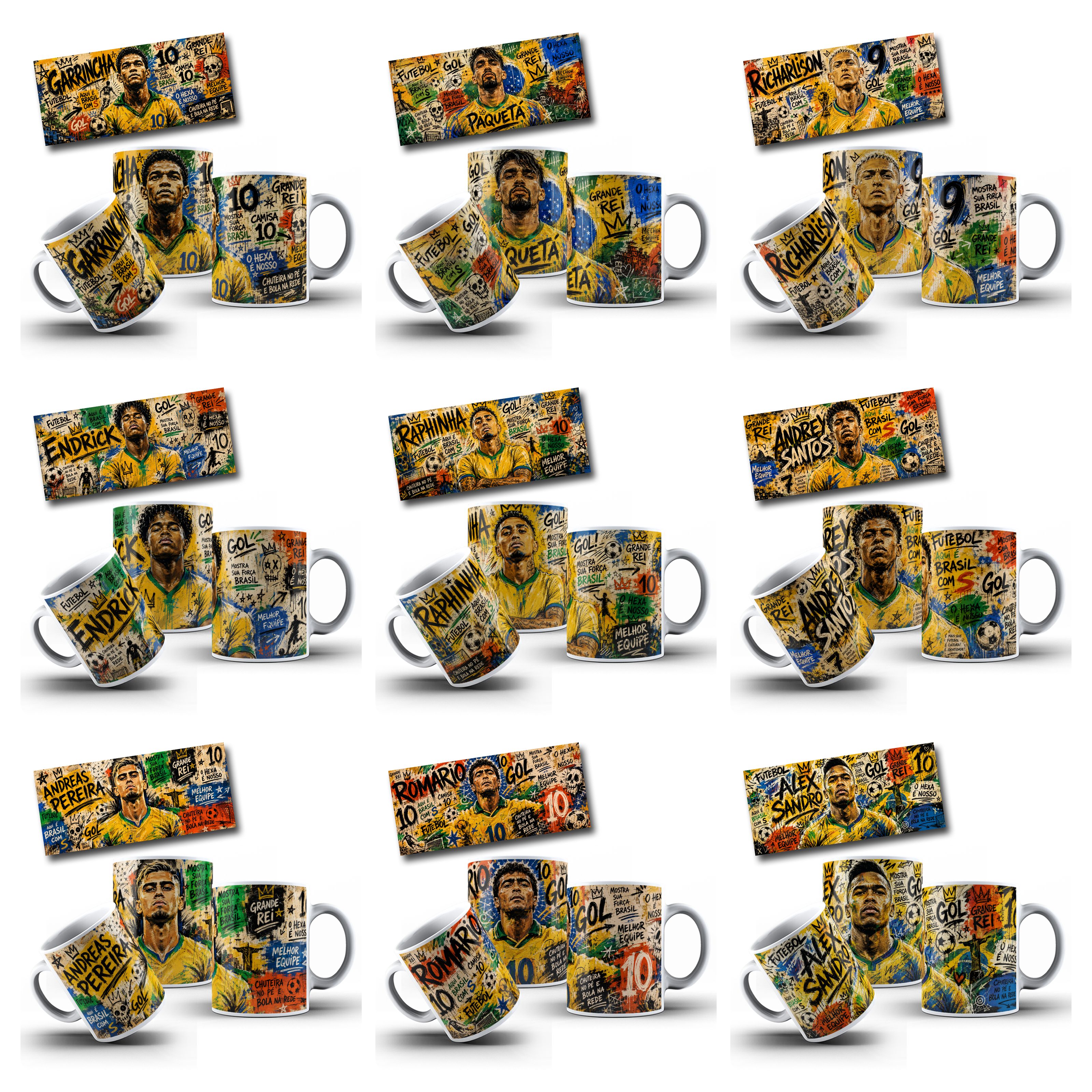 62 Artes para Caneca Copa Street Urbano Brasil Copa do Mundo Arquivo em Jpg 5