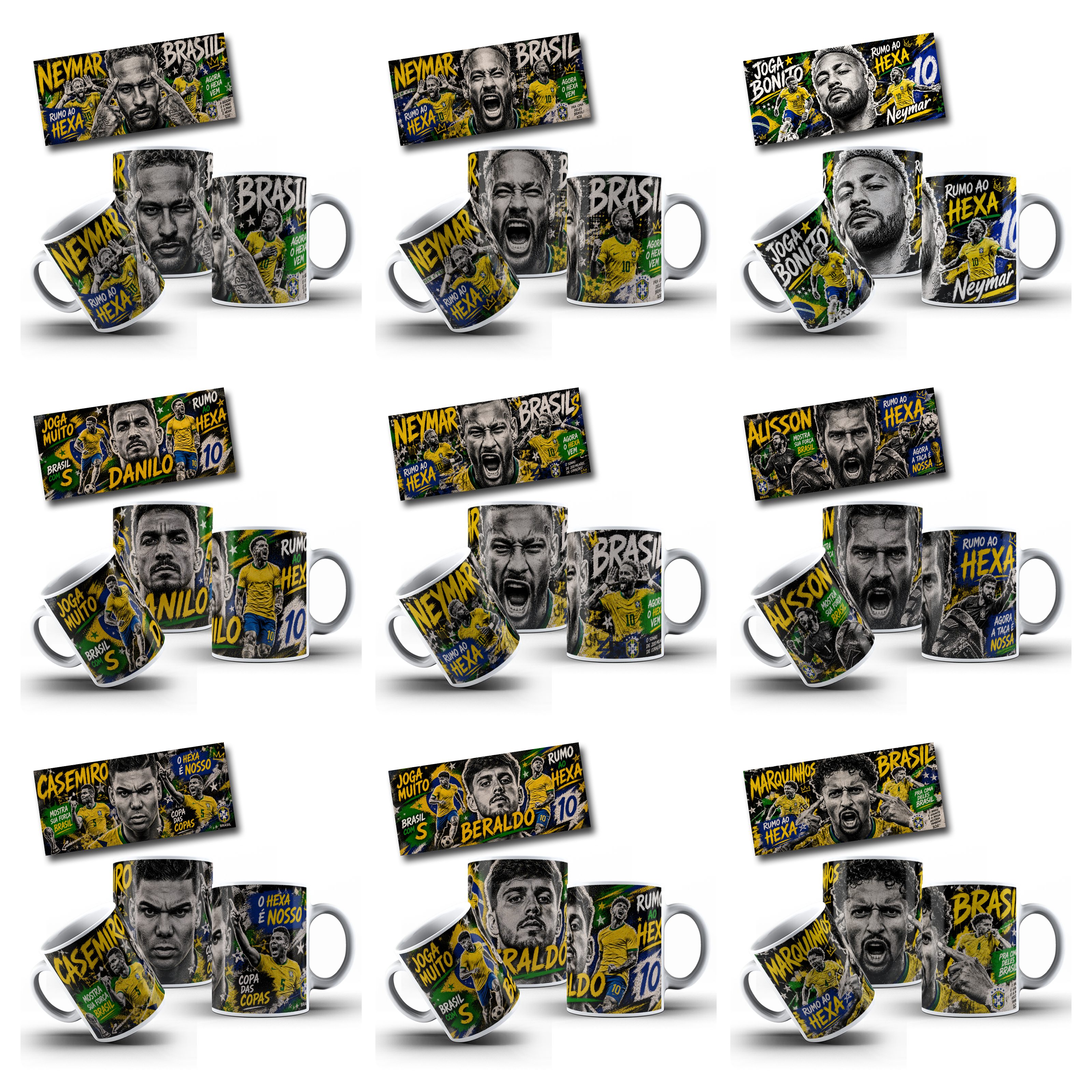 62 Artes para Caneca Copa Street Urbano Brasil Copa do Mundo Arquivo em Jpg 8