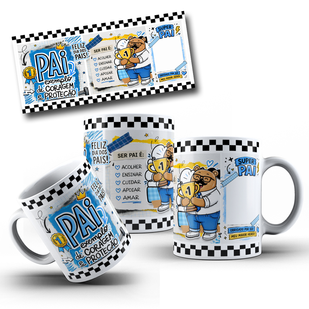 8 Artes para Caneca Dia dos Pais Arquivo em Png 1